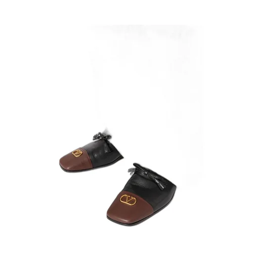 Valentino	Babouchoes Logo Plaque Loafers