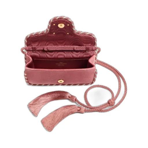 Valentino	Locò Velvet Foldover Top Clutch Bag