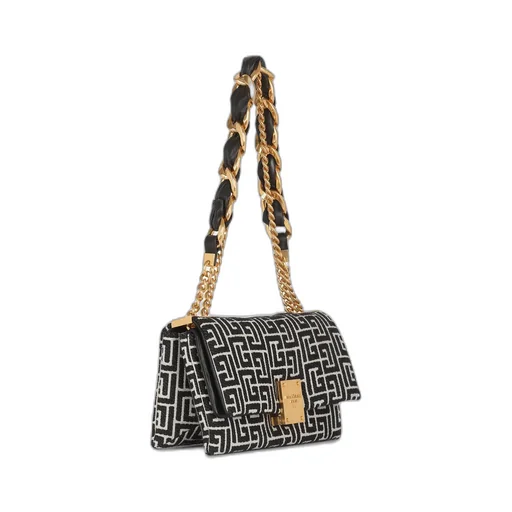 Balmain 1945 Soft Small Monogrammed Shoulder Bag