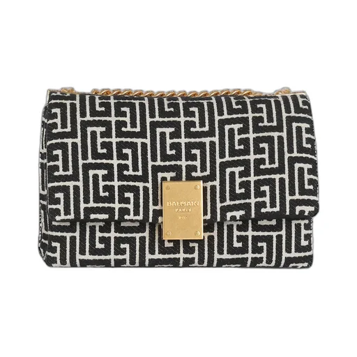 Balmain 1945 Soft Small Monogrammed Shoulder Bag
