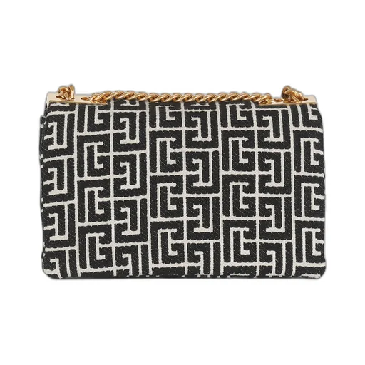 Balmain 1945 Soft Small Monogrammed Shoulder Bag