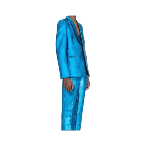 Mm6 Maison Margiela Single-Breasted Textured Blazer