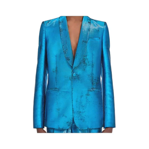Mm6 Maison Margiela Single-Breasted Textured Blazer