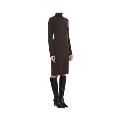 Mm6 Maison Margiela High Neck Long Sleeved Dress