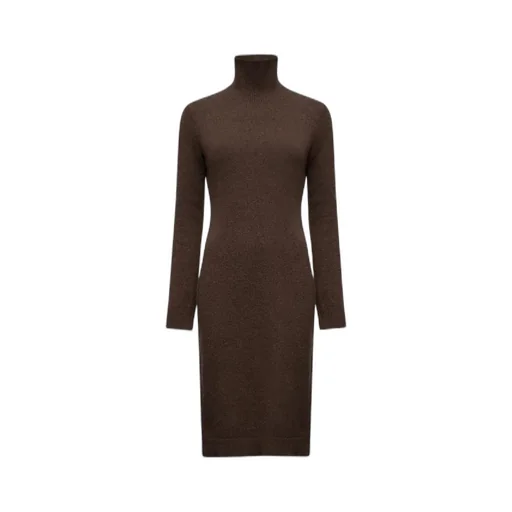 Mm6 Maison Margiela High Neck Long Sleeved Dress