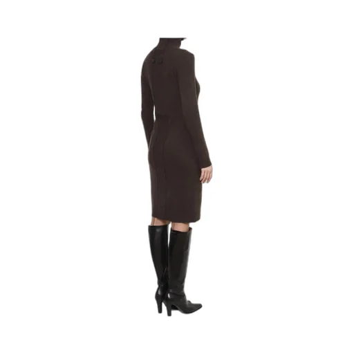 Mm6 Maison Margiela High Neck Long Sleeved Dress