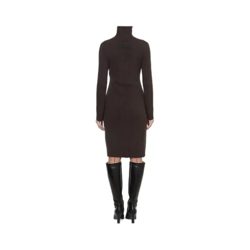 Mm6 Maison Margiela High Neck Long Sleeved Dress