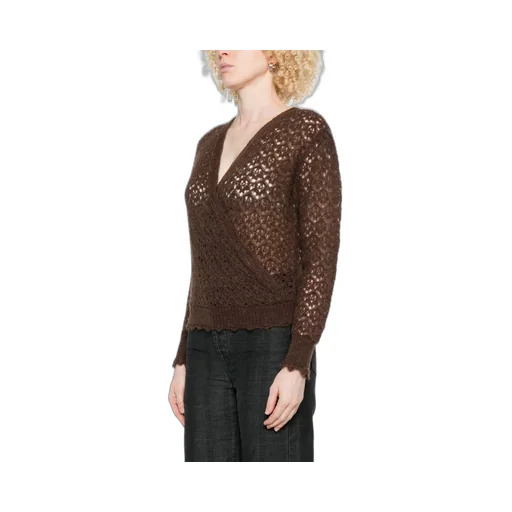 Twinset Open-Knit Wide Neck Sweater
