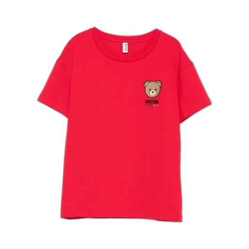 Teddy Bear-Print Short-Sleeves Top
