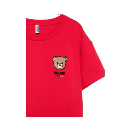 Teddy Bear-Print Short-Sleeves Top