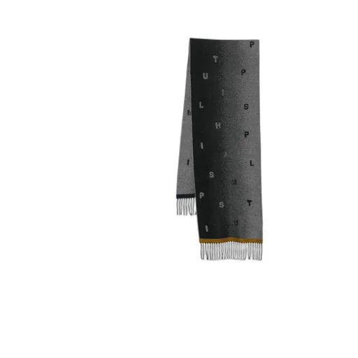 Paul Smith Logo Jacquard Fringed Scarf