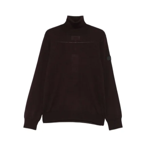Roll-Neck Panelled Sweater