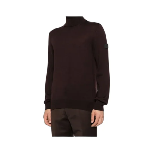 Roll-Neck Panelled Sweater