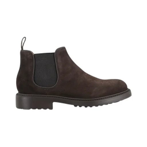 Elastic-Panel Suede Chelsea Boots