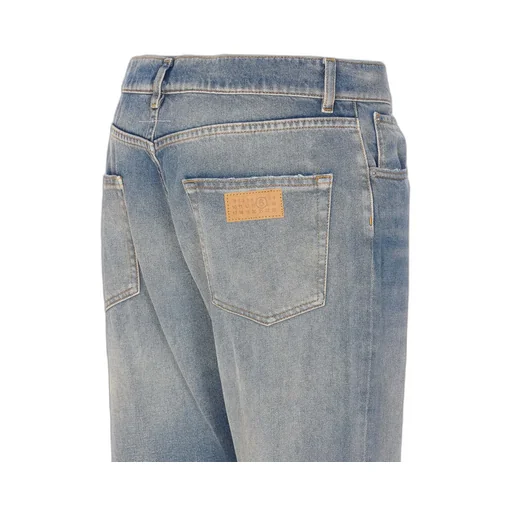 Mm6 Maison Margiela Logo Patch Bootcut Jeans
