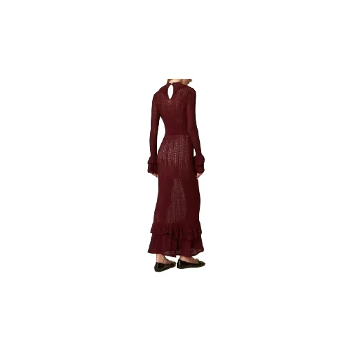 Ruffled Knit Maxi Dress