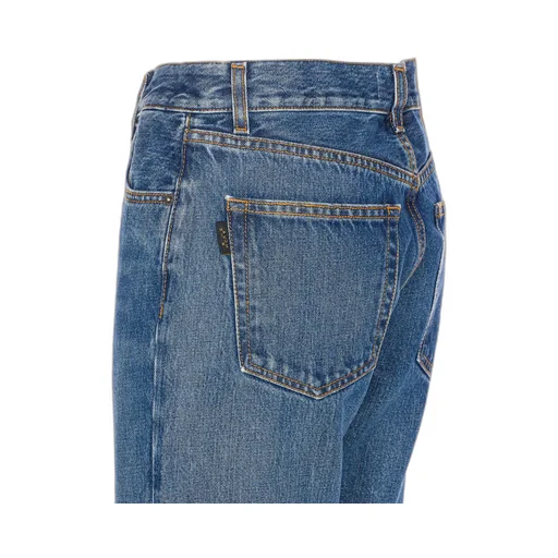 Denim Trousers With Belt Loops
