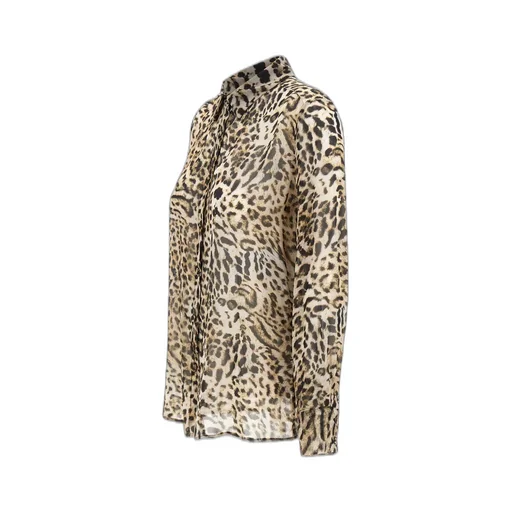 Animal-Print Button-Front Shirt
