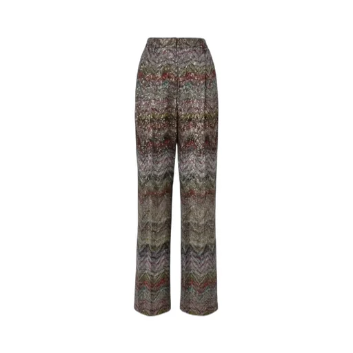 Sequined Chevron Straight Trousers