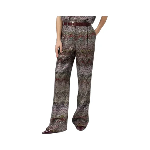 Sequined Chevron Straight Trousers