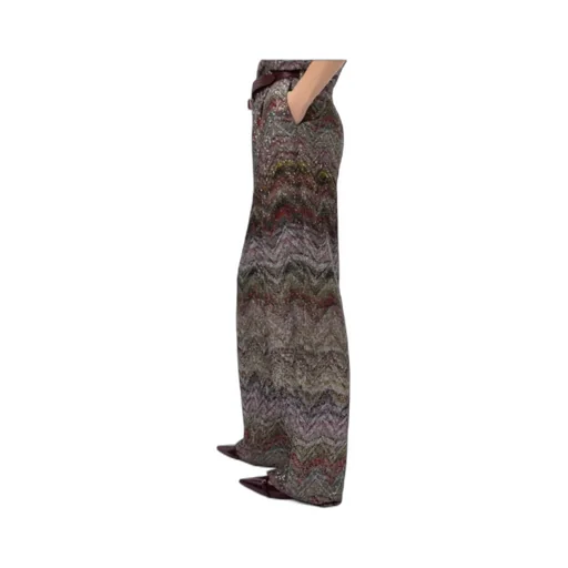 Sequined Chevron Straight Trousers