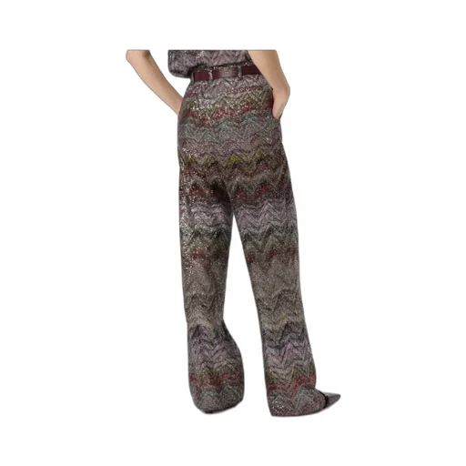 Sequined Chevron Straight Trousers
