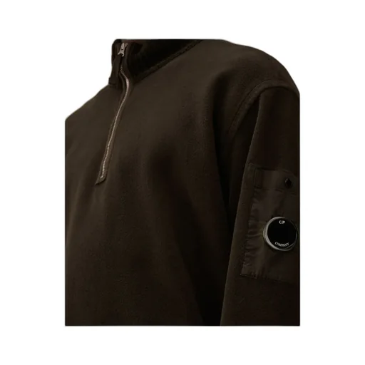 Zip-Fastening Lens-Detail Sweater