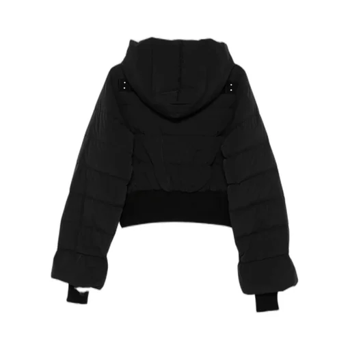 Rick Owens Zip-Up Hooded Quilted Jacket