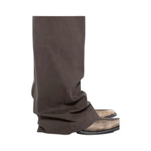 Button-Fly Straight Trousers