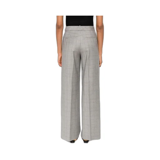 Checked Straight-Leg Trousers