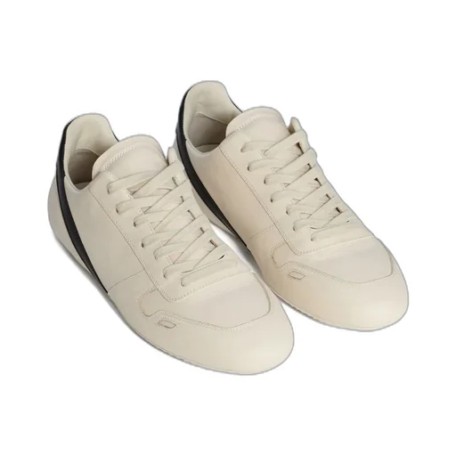 Minimal Sneak Leather Panel Sneakers