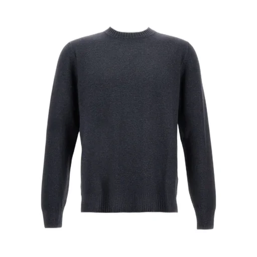 Gran Sasso Ribbed Details Vintage Crew Neck Jumper