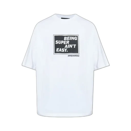 Dsquared2 Slogan Printed Crewneck T-Shirt