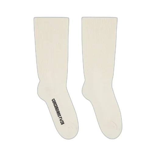 Rick Owens Logo Intarsi-Knit Mid Calf Socks