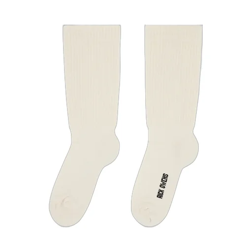 Rick Owens Logo Intarsi-Knit Mid Calf Socks