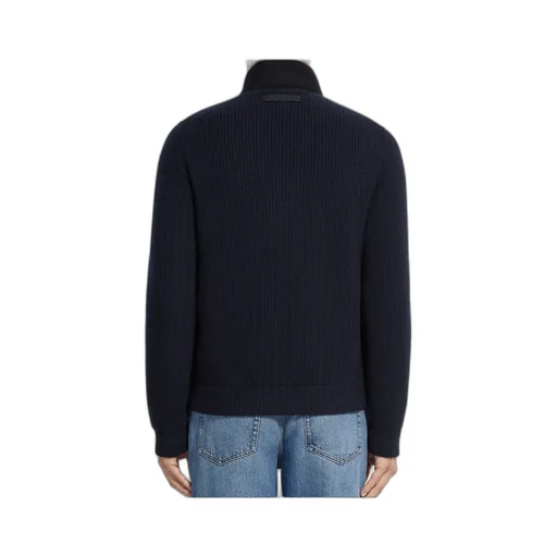 Panelled Zip-Up Cardigan