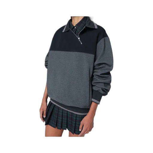 Miu Miu Two-Toned Polo Sweatshirt