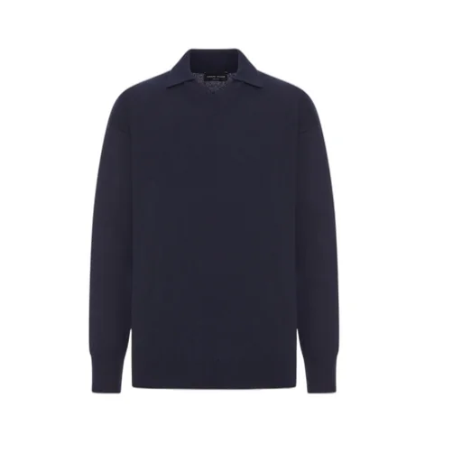 Polo-Neck Wool Sweater