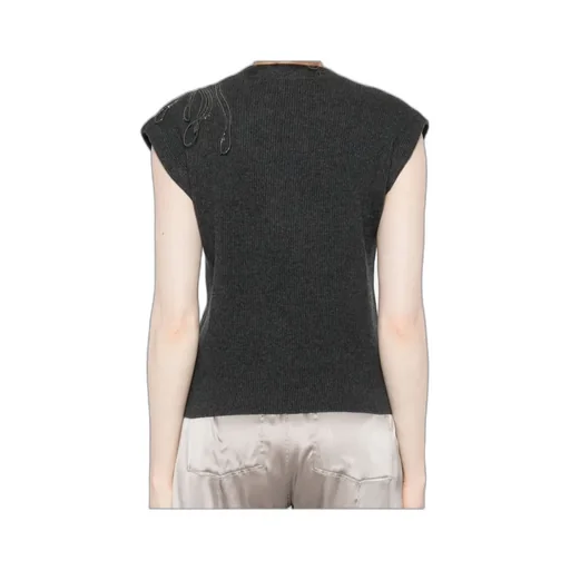 Embellished Knitted Vest