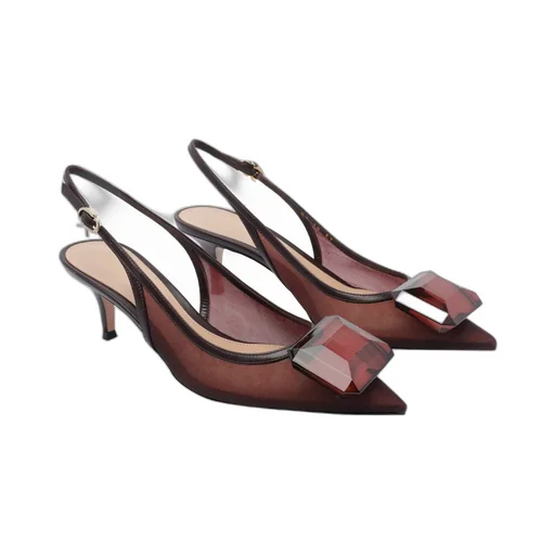 Pointed High-Heeled Sandals
