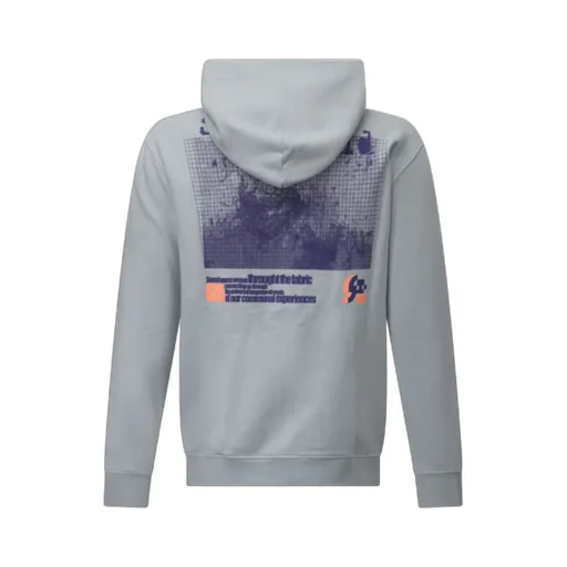 Grid-Print Hoodie
