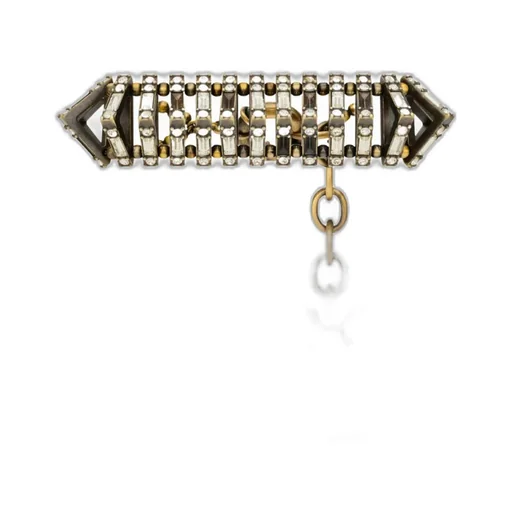 Saint Laurent Logo Plaque Pyramid Bracelet