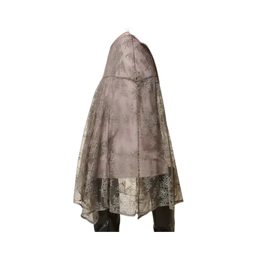 Lace Asymmetric Midi Skirt