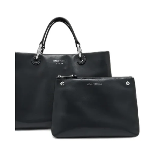 Emporio Armani Logo Stamp Medium Tote Bag