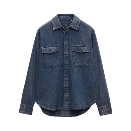 Long-Sleeved Denim Shirt