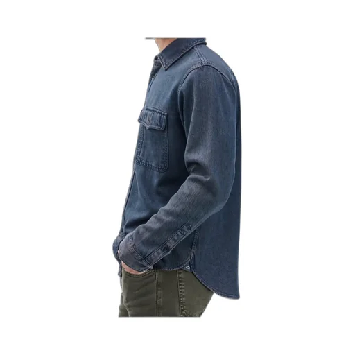 Long-Sleeved Denim Shirt