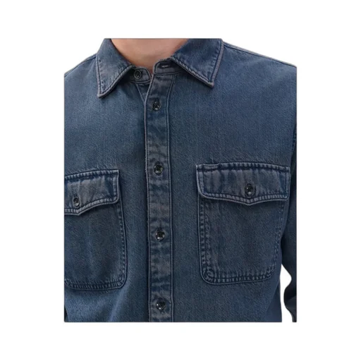 Long-Sleeved Denim Shirt