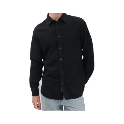 Long-Sleeved Denim Shirt