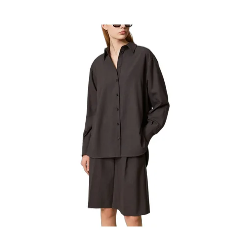 Twinset Side Slits Oversized Shirt