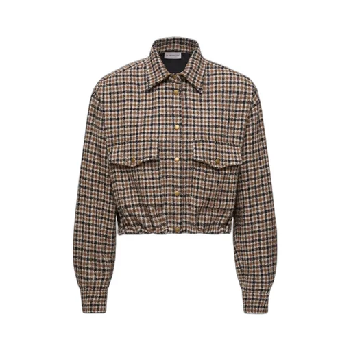 Moncler Logo Patch Checked Shirt